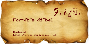 Forrás Ábel névjegykártya