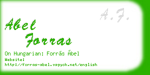 abel forras business card