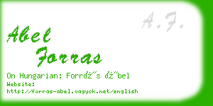 abel forras business card